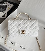 Chanel Top Handle White Caviar 22.5x13.5x6cm - 1