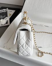 Chanel Top Handle White Caviar 22.5x13.5x6cm - 4
