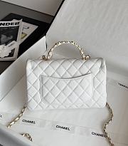 Chanel Top Handle White Caviar 22.5x13.5x6cm - 2
