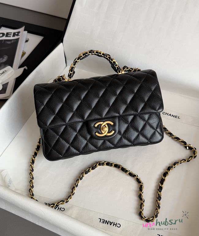 Chanel Top Handle Black Caviar 22.5x13.5x6cm - 1
