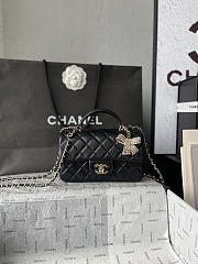 Chanel Classic bag with handle Black Lambskin 20x12x6cm - 1