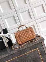 Chanel Classic bag with handle Caramel Lambskin 20x12x6cm - 3