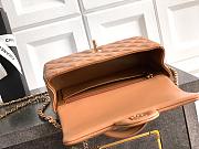 Chanel Classic bag with handle Caramel Lambskin 20x12x6cm - 2