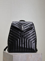 YSL Backpack Black Silver 33×26×13cm - 1