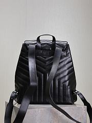 YSL Backpack Black Silver 33×26×13cm - 4
