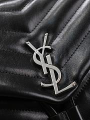 YSL Backpack Black Silver 33×26×13cm - 2