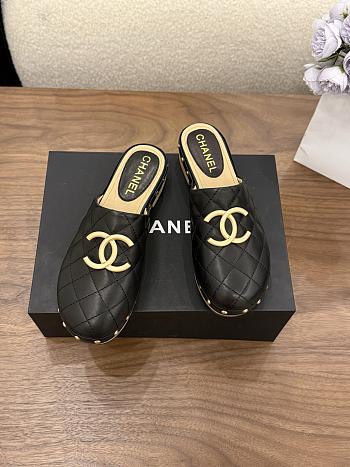 Chanel Black Slides 04
