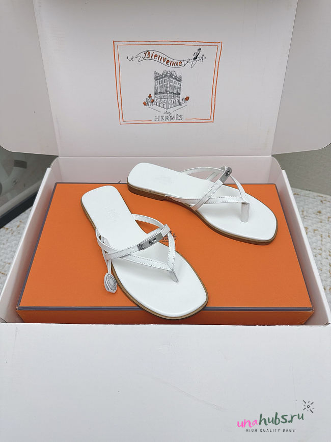 Hermes Miss sandal White - 1