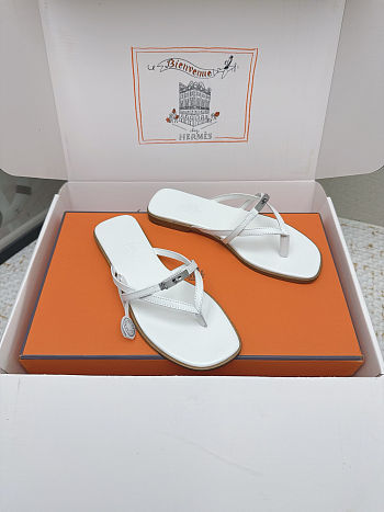 Hermes Miss sandal White