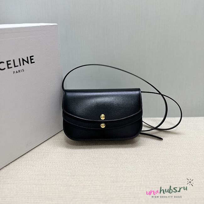Celine Duo Wallet on Strap black calfskin 20x13x6cm - 1
