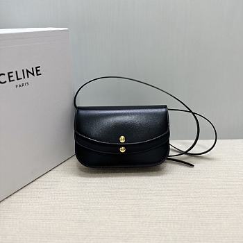 Celine Duo Wallet on Strap black calfskin 20x13x6cm
