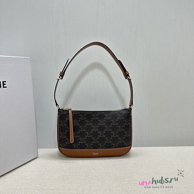 Celine Shoulder bag Triomphe canvas calfskin 21x13x5cm - 1