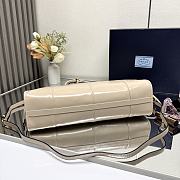 Prada Bonnie Leather Handbag Beige 38x30x12cm - 3
