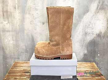 Balenciaga Alaska Brown Fur High Boots