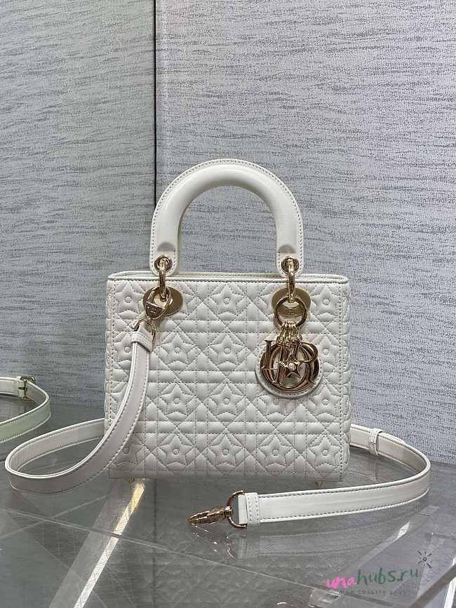 Dior Lady Bag White Lucky Star 20cm - 1
