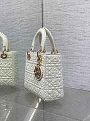 Dior Lady Bag White Lucky Star 20cm - 4
