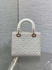 Dior Lady Bag White Lucky Star 20cm - 3