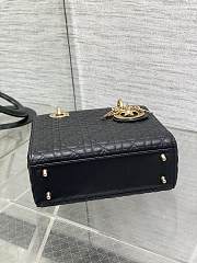 Dior Lady Bag Black Lucky Star 20cm - 5