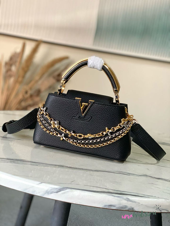 Louis Vuitton Mini Capucines Black 22x12x8cm - 1