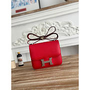 Hermes Constance 19 Epsom Silver Red - 1