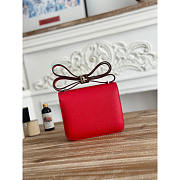 Hermes Constance 19 Epsom Silver Red - 3