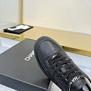 Chanel CC Logo Sneakers Leather Black - 3