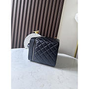 Chanel Vanity Case in Black Caviar Silver Hardware 25x16x18cm - 4