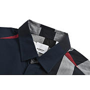Burberry Check Cotton Shirt In Navy/Grey/White - 3