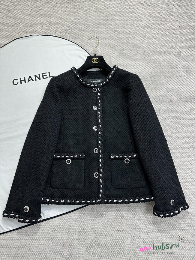 Chanel Black Tweed Jacket 02 - 1