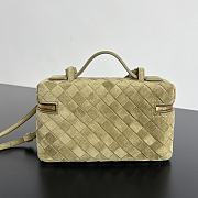 Bottega Veneta Vanity Case With suede Green 22x12.5x5cm - 2