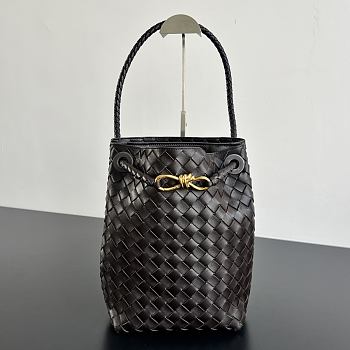 Bottega Veneta Andiamo Bucket Bag dark brown 25x18.5x11cm
