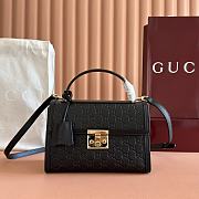 Gucci Padlock medium top handle bag black 26x18x11.5cm - 1