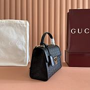 Gucci Padlock medium top handle bag black 26x18x11.5cm - 4