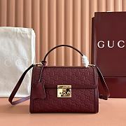 Gucci Padlock medium top handle bag red 26x18x11.5cm - 1