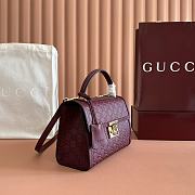 Gucci Padlock medium top handle bag red 26x18x11.5cm - 5
