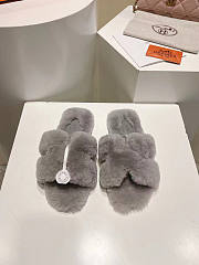 Hermes Grey Slides - 1