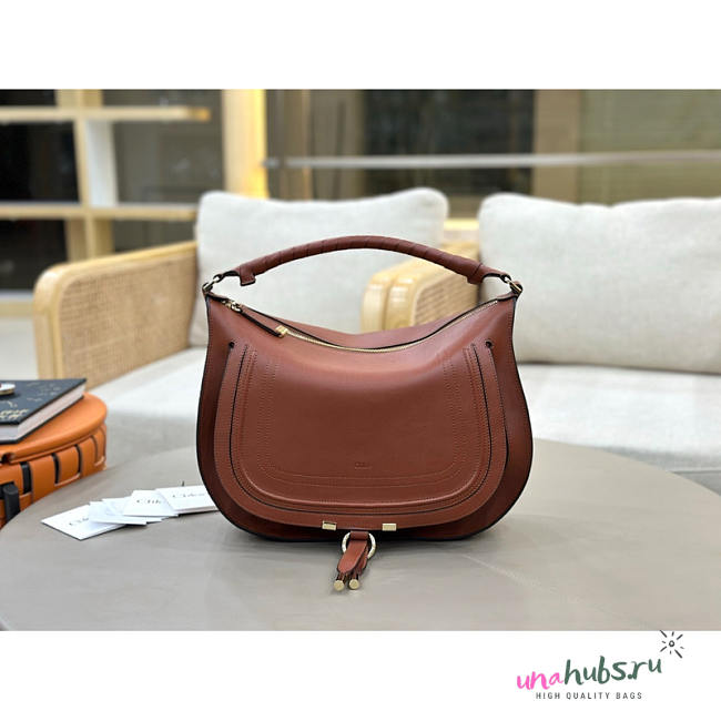 Chloé Marcie Large Hobo Bag In Smooth Calfskin 37x25x9.5cm - 1