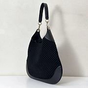 Gucci B Medium Shoulder Bag Black Suede - 49x46x4cm - 3