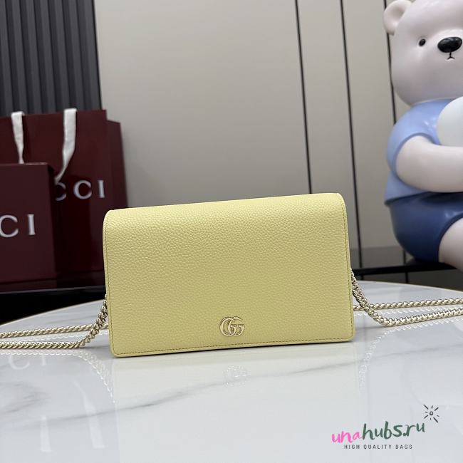 Gucci Marmont wallet on chain light yellow 20x12.5x4cm - 1