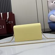 Gucci Marmont wallet on chain light yellow 20x12.5x4cm - 3