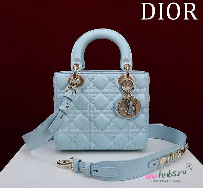 Dior Small Lady Bag Blue 20x16.5x8cm - 1