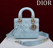 Dior Small Lady Bag Blue 20x16.5x8cm - 1