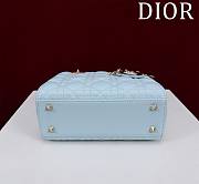Dior Small Lady Bag Blue 20x16.5x8cm - 5