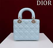 Dior Small Lady Bag Blue 20x16.5x8cm - 4
