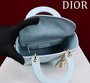 Dior Small Lady Bag Blue 20x16.5x8cm - 3