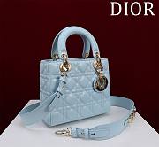 Dior Small Lady Bag Blue 20x16.5x8cm - 2