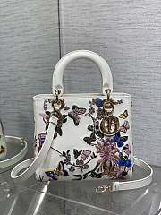 Dior Lady Bag Flower White 24cm - 1