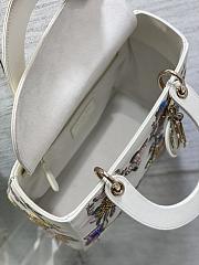 Dior Lady Bag Flower White 24cm - 4