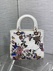 Dior Lady Bag Flower White 24cm - 2