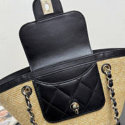 Chanel Raffia Black tote Bag 34x17x12.5cm - 2